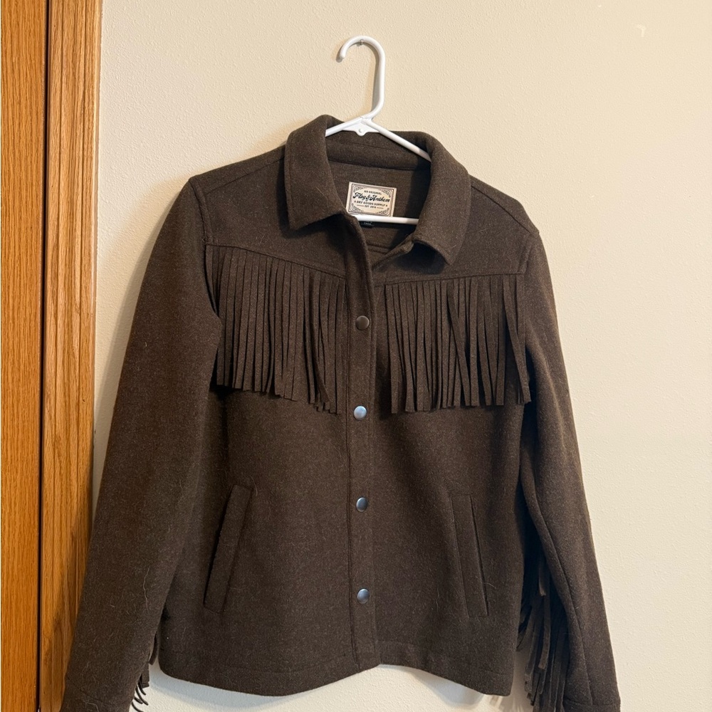Flag & Anthem - Brown Western Fringe Cool Girl Jacket